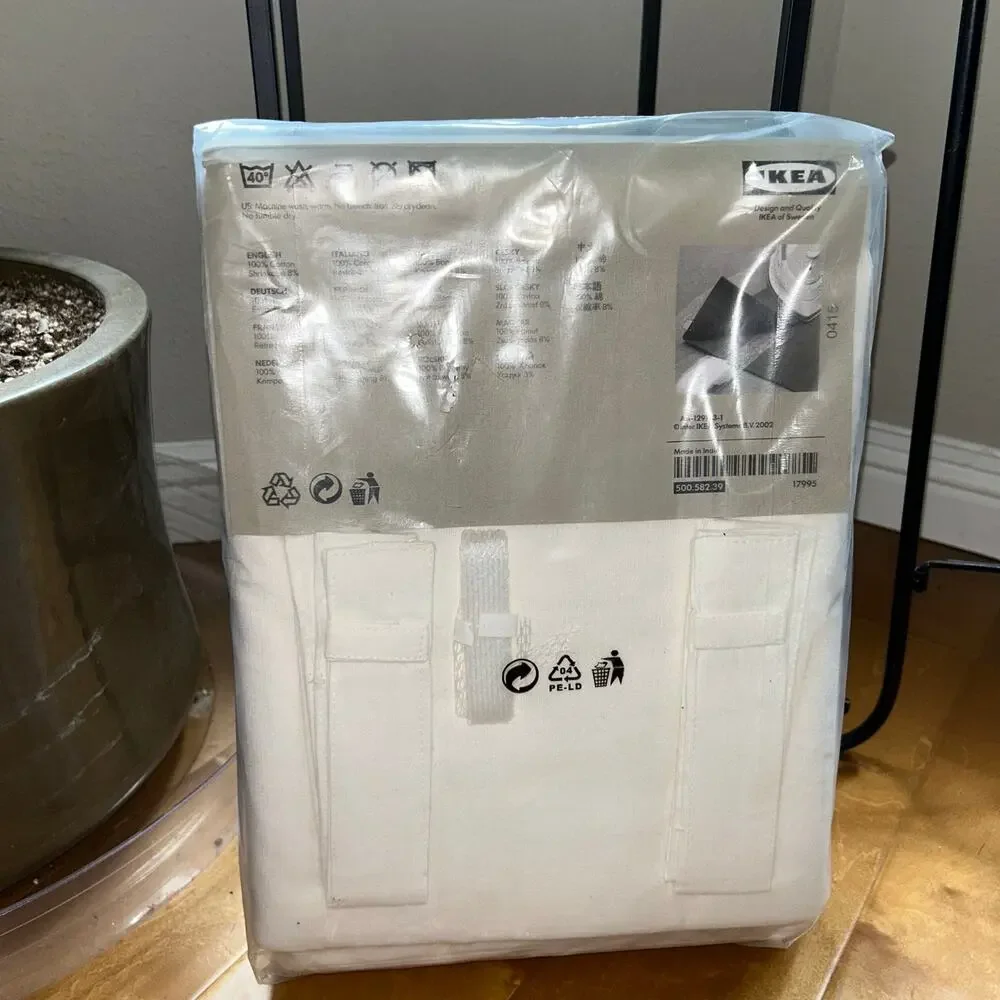 NEW SEALED IKEA LENDA 2 CURTAIN PANELS 55 X 118 Inches.